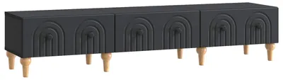 Zdjęcie produktu dla Szafka pod telewizor z szufladą Czarny 147 x 34,5 x 30 cm
