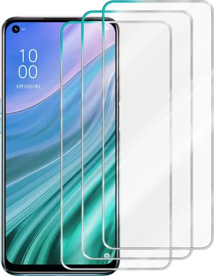 Produktbild von Cadorabo 3x Schutzfolie für OPPO A54 5G / A74 5G in KRISTALL KLAR Gehärtetes Tempered Display-Schutzglas Panzerfolie