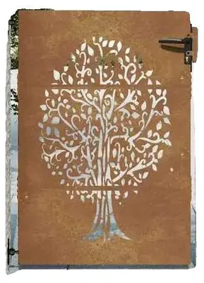 Imagen del producto de Puerta de jardín, fabricada en acero corten resistente a la intemperie, fácil de limpiar, color marrón