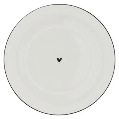 Immagine prodotto di Piattino HEART bianco con bordo nero 15 cm Bastion Collections