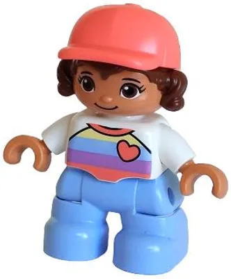 Obrázek produktu pro LEGO Minifigurka Duplo, postavička z řady LEGO Ville, dívka, jasná barva (47205pb091) - nová