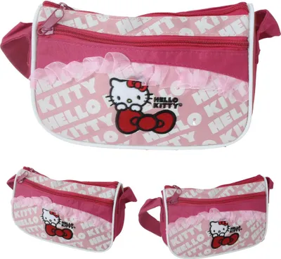 Produktbild von Hello Kitty Tasche Kinder Mädchen Handtasche Vorfach Fahrradtasche pink