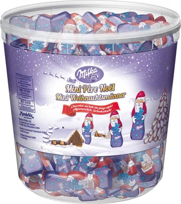 Immagine prodotto di Scatola di mini Babbo Natale Milka 1540 g
