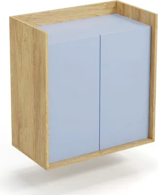 Produktbild von Halmar Zweitürig Kabinett Möbius SZF2D - natürliche Nussbaum / Blau