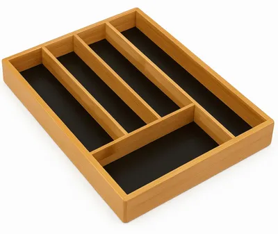 Produktbild von Bambus Bestecklade Organizer 5 Fächer