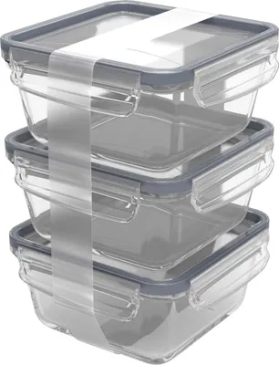 Produktbild von rotho Kühlschrankdose 3-tlg. 0,75l CLIC & LOCK