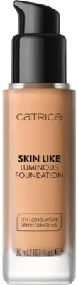 Zdjęcie produktu dla CATRICE Skin Like Luminous Foundation, Buteleczka z pompką, Płynny, Skóra uniwersalna, Nawilżający, Pouczający, Beżowy, 043W