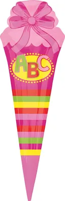 Produktbild von amscan® 3583301 Folienballon Schultüte - rosa