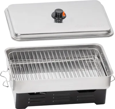 Produktbild von Mahlzeit Edelstahl Tischräucherofen, Räucherofen regulierbarer Rauchabzug, Smoker Tischräucher-Set