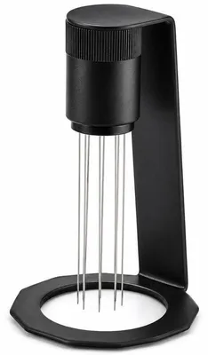 Produktbild von Espresso Nadelverteiler – 8× 0,35 mm, 304 Edelstahl, mit Magnetständer – Abnehmbares WDT-Tool und Kaffeerührer für Siebträger