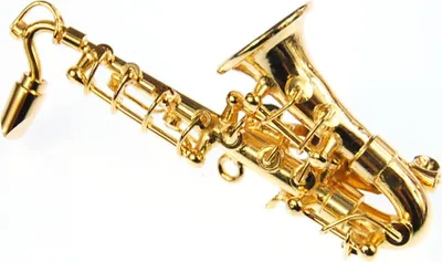 Produktbild von Saxofon Brosche Sax Saxofonbrosche Miniblings Saxophon Anstecknadel +Box vergold.