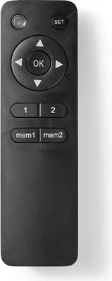 Produktbild von Nedis Ersatz Fernbedienung / Passend für: TVCM5830BK / TVSM5830BK / TVSM5831BK / TVSM5840BK / TVSM5850BK / TVWM5850BK / TVWM5860BK / TVWM5880BK / Fest / 1 Gerät / Clear Lay-out / Radiofrequenz / Schwarz