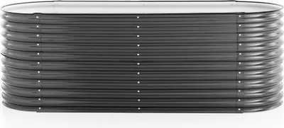 Produktbild von Powertec Garden Stahl Oval Hochbeet Anthrazit, Größe XXL