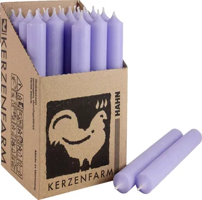 Produktbild von 25 Stabkerzen Flieder 180 x 22 mm Kerzenfarm Kerzen Candle