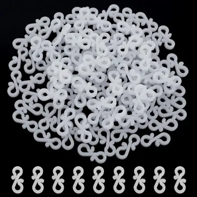 Rinnenhaken für Lichterketten, 60 Stück, Kunststoff, weiß, 3,6 cm