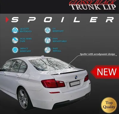 Produktbild von Heckspoiler Spoilerlippe Spoiler Lippe Schwarz Für BMW F10 F18 2010-2016