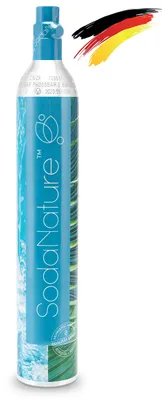 Produktbild von SodaNature® Premium 60L CO2 Zylinder für SodaStream (außer QC), Aarke etc. - Neu & Erstbefüllt in Deutschland - Natürliche Kohlensäure für 60 Liter - 10 Jahre [425g]