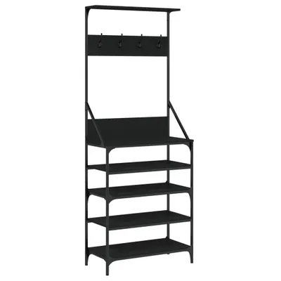 Obrázok produktu pre vidaXL Vešiak na kabáty s botníkom čierny 70x34x184 cm