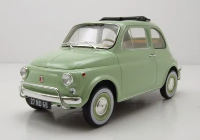 Produktbild von Fiat 500 L 1968 hellgrün mit Geburtsverpackung Modellauto 1:18 Norev