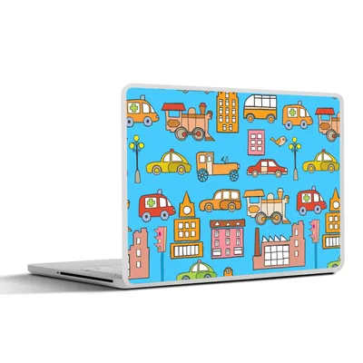 Produktbild von MuchoWow® Laptop Aufkleber Sticker Cover Muster - Auto - Haus 40x30 cm - Laptop Dekoration - Selbstklebend
