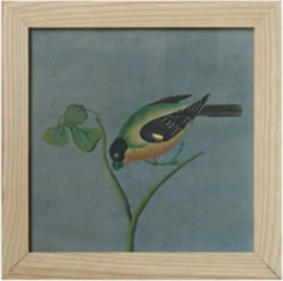 Produktbild von Fine Asianliving Chinesische Malerei mit Rahmen Vogel auf Ast B42xH35cm