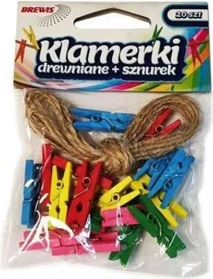 Immagine prodotto di Mollette + spago colorato 20 pezzi