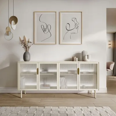 Produktbild von Verglaste Kommode LINEA mit LED-Beleuchtung