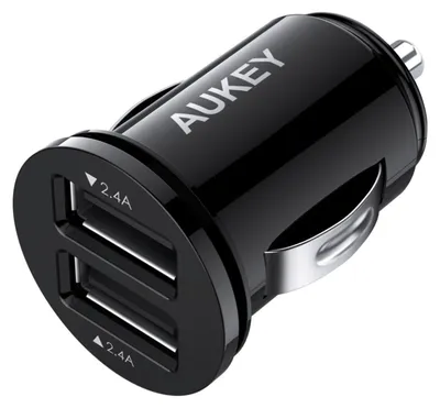 Produktbild von AUKEY Car Charger 24W black 2-Port USB-type A CC-S1