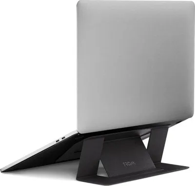 Produktbild von Famanu Laptopständer Tragbar und Klappbar - Verstellbare Betrachtungswinkel - Kompatibel mit Laptops bis 15,6" (Schwarz)