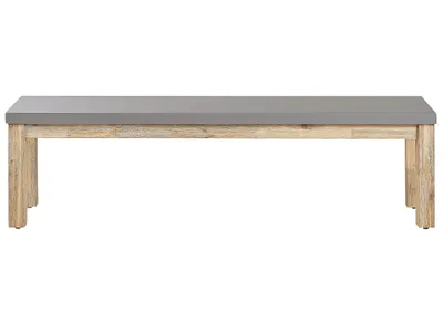 Zdjęcie produktu dla BELIANI Ławka ogrodowa szara betonowa 150 x 40 cm 3-osobowa styl nowoczesny industrialny