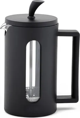 Immagine prodotto di Any Morning French Press Coffee Maker in vetro borosilicato per caffè caldo e freddo Coffee Press Filtro in acciaio inox resistente al calore Nero 600 ml 20 oz