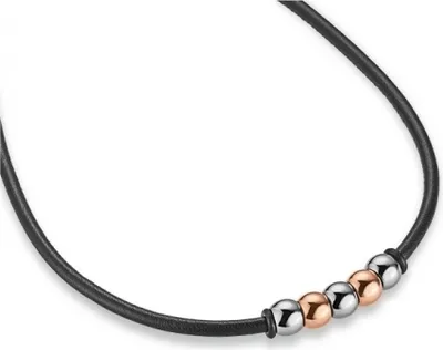 Produktbild von CEM ST8-066 Ledercollier Damen Edelstahl 43,5cm