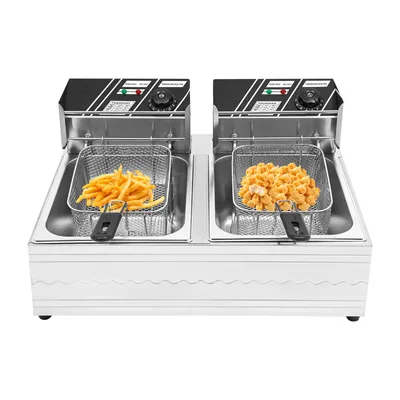 Produktbild von Kommerzielle Fritteuse, einstellbare Temperatur Fritteusentopf, elektrische Fritteuse mit Korb für Küche, Restaurant