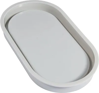 Produktbild von Rayher Silikon Gießform Untersetzer Oval, 17,8x9,5x1,6cm