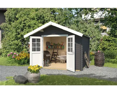 Produktbild von Gartenhaus weka 209 Gr. 3 333 x 360 cm grau