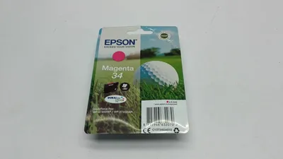 Produktbild von Epson Golf ball 34 Golfball DURABrite Ultra Single Magenta Tinte, Standardertrag, Magenta, Tinte auf Pigmentbasis, 4,2 ml, 1 Stück(e), 300 Seiten