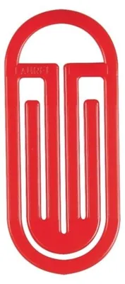 Produktbild von Büroklammern King Klip mit Bogen 38mm VE=30 Stück rot