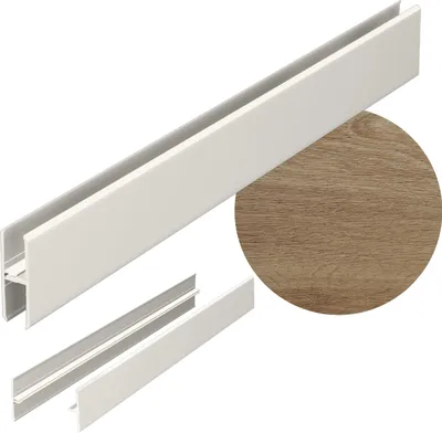Zdjęcie produktu dla Łącznik panelowy VOX KERRAFRONT FS-282 – profil łączący z PVC do paneli elewacyjnych – wodoodporny i odporny na promieniowanie UV – 3 m – dąb malowany