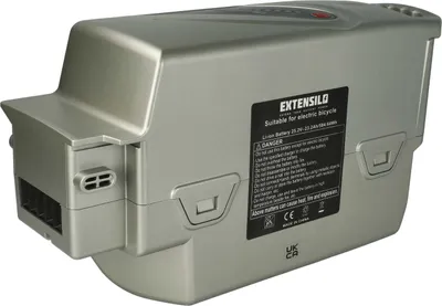 Produktbild von EXTENSILO Akku kompatibel mit Raleigh Dover Leeds Premium, Leeds Tour, Leeds Sport, Lite Premium, Lite E-Bike (23,2 Ah, 25,2 V, Li-Ion) - Silber