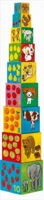 Produktbild von Djeco - Stapelturm: 10 my friends blocks