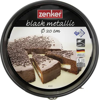 Immagine prodotto di Teglia Zenker Ø 20 cm, teglia con rivestimento antiaderente, tortiera rotonda con fondo piatto (colore: nero)