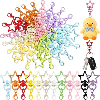 Obrázek produktu pro Malé barevné karabiny, 50 kusů, rozměry 2,4 x 1,9 cm, karabiny na klíče