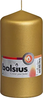 Produktbild von BOLSIUS Stumpenkerze 13x6,8cm gold