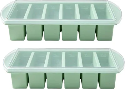 Produktbild von Eiswürfelformen 2er Set, groß, mit Deckel, für Suppe und Soßen