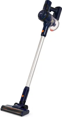 A cordless stick vacuum cleaner is shown against a white background.