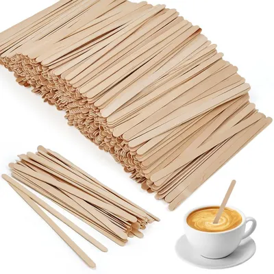 1000 Holz-Rührstäbchen, 11 cm, für Kaffee & Tee