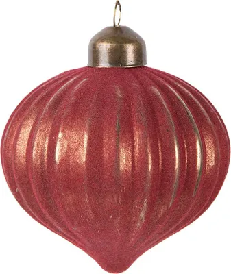 Immagine prodotto di Guaina natalizia Clayre & Eef Ø 8x9 cm in vetro rosso