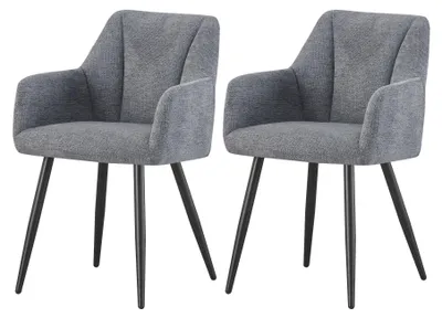 Produktbild von Stuhl 2er Set Bella Stühle in Creme - gemütliches Design - B/H/T: 55x82x62 cm