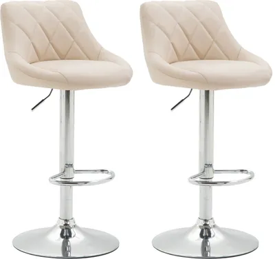 Produktbild von 2er Set Barhocker HLO-CP30 Kunstleder  creme