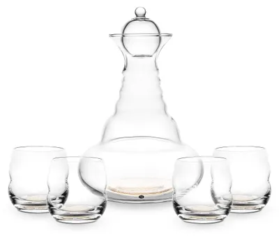 Produktbild von Vitalwasserkaraffe Alladin & 4x Mythos Glas Gold - 1300 ml